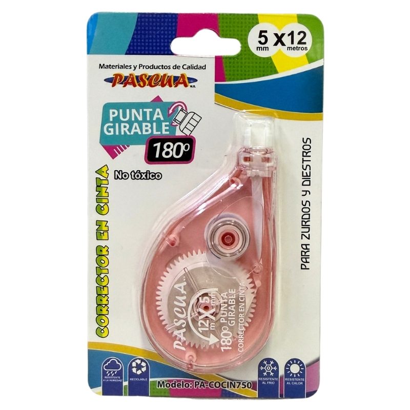 CORRECTOR CINTA PUNTA GIRABLE 180 1 PZ PASCUA MNK