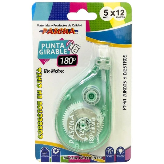 CORRECTOR CINTA PUNTA GIRABLE 180 1 PZ PASCUA MNK