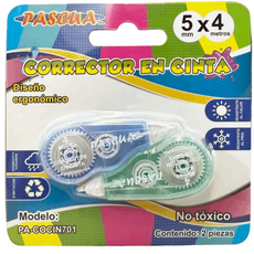 CORRECTOR CINTA 2 PZ PASCUA MNK