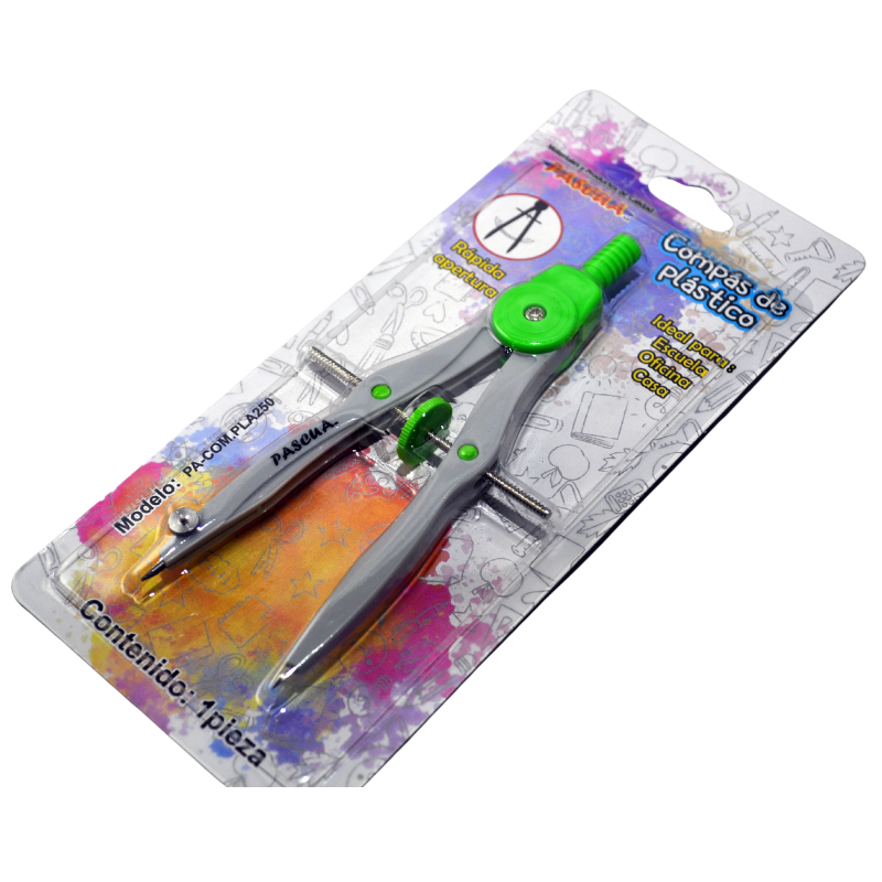 COMPAS PRECISION PLASTICO PLA250 1 PZ PASCUA MNK