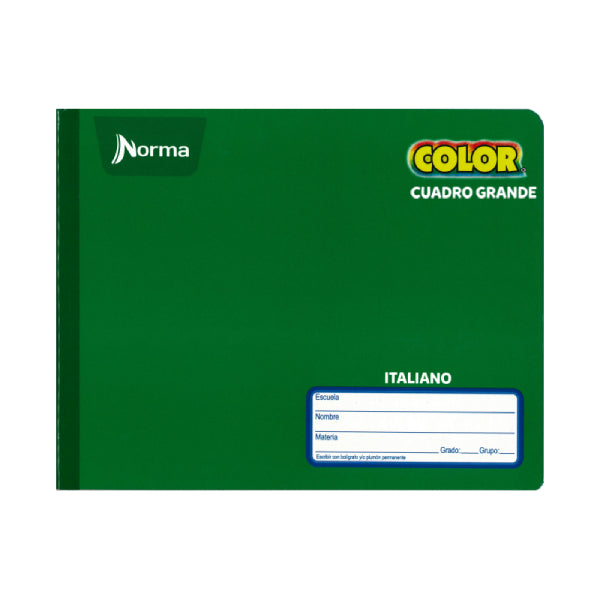 CUADERNO ITALIANO COSIDO COLOR 360 100 HJ C7 NORMA MNK