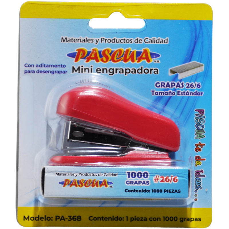ENGRAPADORA MINI C/GRAPA ESTANDAR PA-368 PASCUA