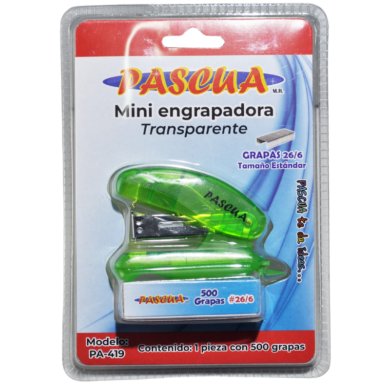 ENGRAPADORA MINI C/GRAPA ESTANDAR PA-419 PASCUA