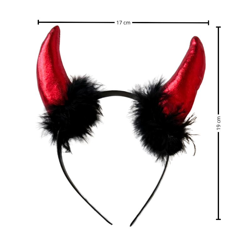 DIADEMA DIABLO PELUCHE HALLOWEEN VM FIESTA