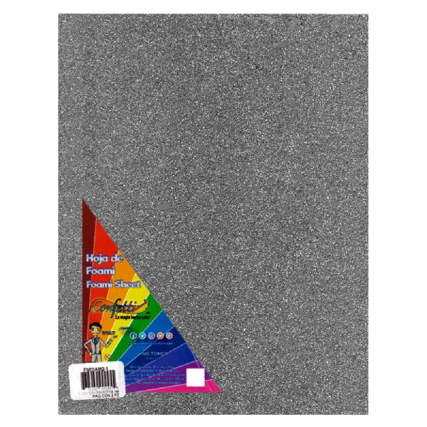 FOAMY CARTA DIAMANTINA 2 PZ GRIS NAEN