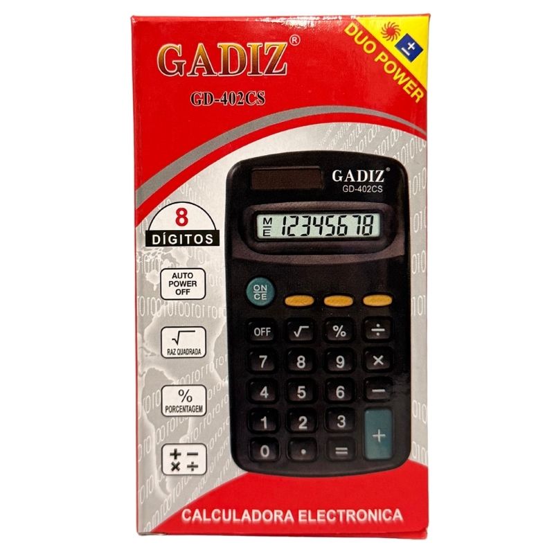 CALCULADORA BASICA 8 DIGITOS GD402C GADIZ