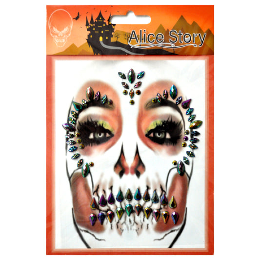 DECORACION CARA DIAMANTES MOD 1 HALLOWEEN VM FIESTA