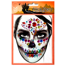 DECORACION CARA DIAMANTES MOD 4 HALLOWEEN VM FIESTA