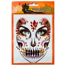 DECORACION CARA DIAMANTES MOD 6 HALLOWEEN VM FIESTA