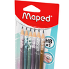 LAPIZ TRIANGULAR GLITTER #2 HB 6 PZ MAPED MNK