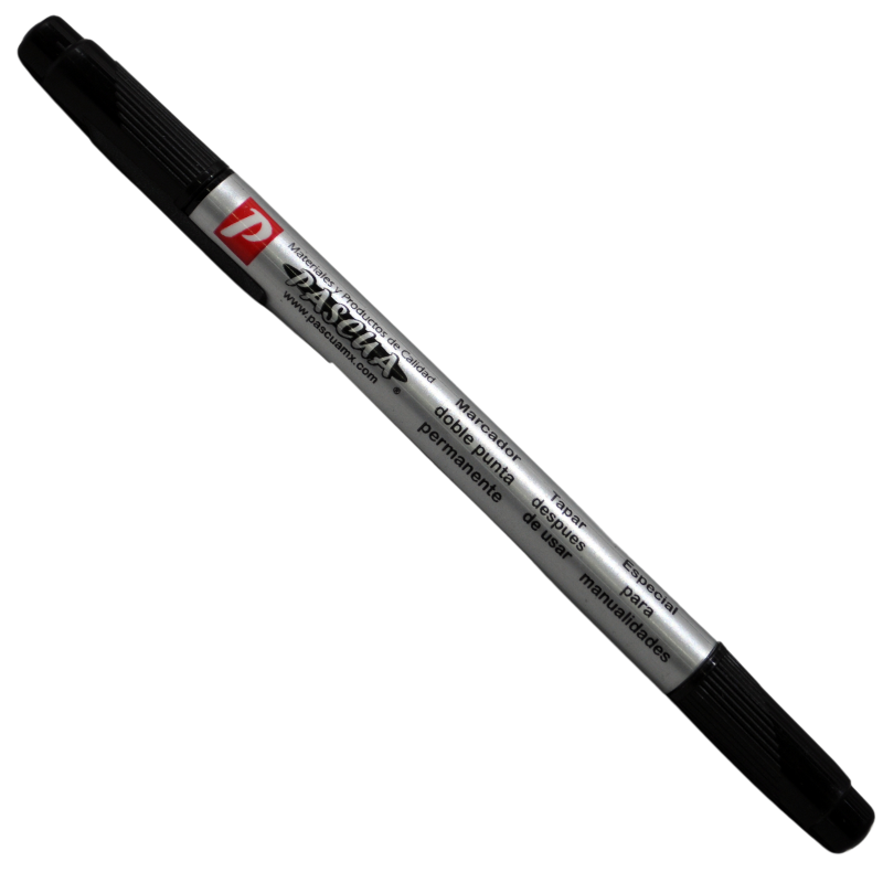 MARCADOR PERMANENTE DOBLE PUNTA NEGRO PASCUA