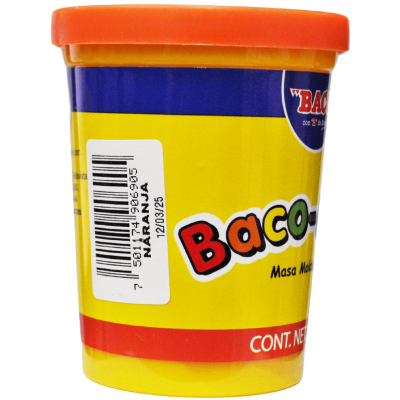 PLASTILINA BOTE 90 GR BACO-DOH NARANJA BACO MNK