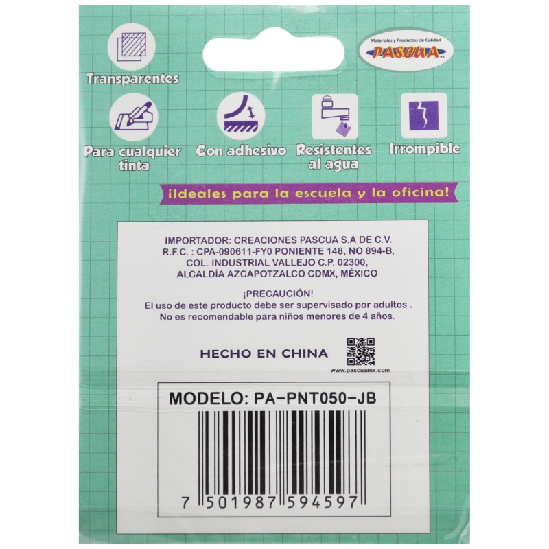 NOTAS ADHESIVAS TRANSPARENTE AMARILLO 3X3 50 HJ PASCUA