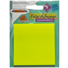 NOTAS ADHESIVAS TRANSPARENTE AMARILLO 3X3 50 HJ PASCUA