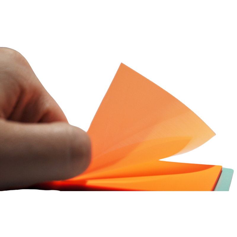NOTAS ADHESIVAS TRANSPARENTE NARANJA 3X3 50 HJ PASCUA