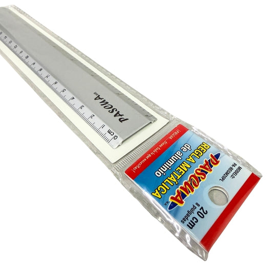 REGLA METALICA 20 CM PASCUA