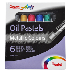 COLORES PASTEL 6 PZ METALICOS PENTEL