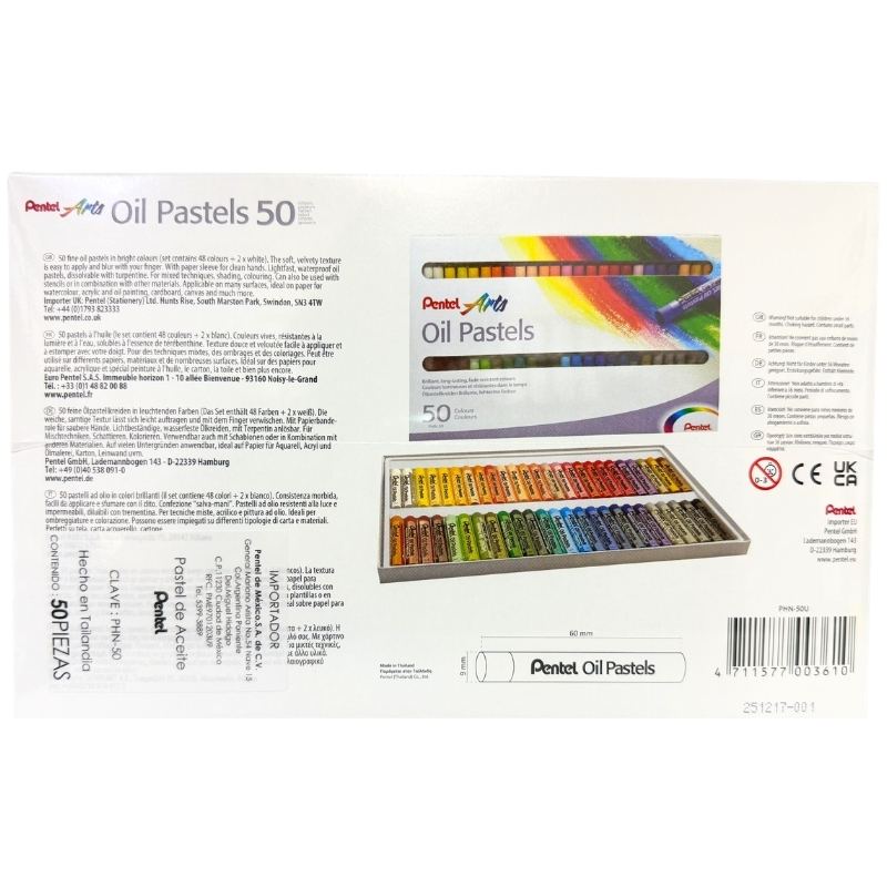 COLORES PASTEL 50 PZ PENTEL