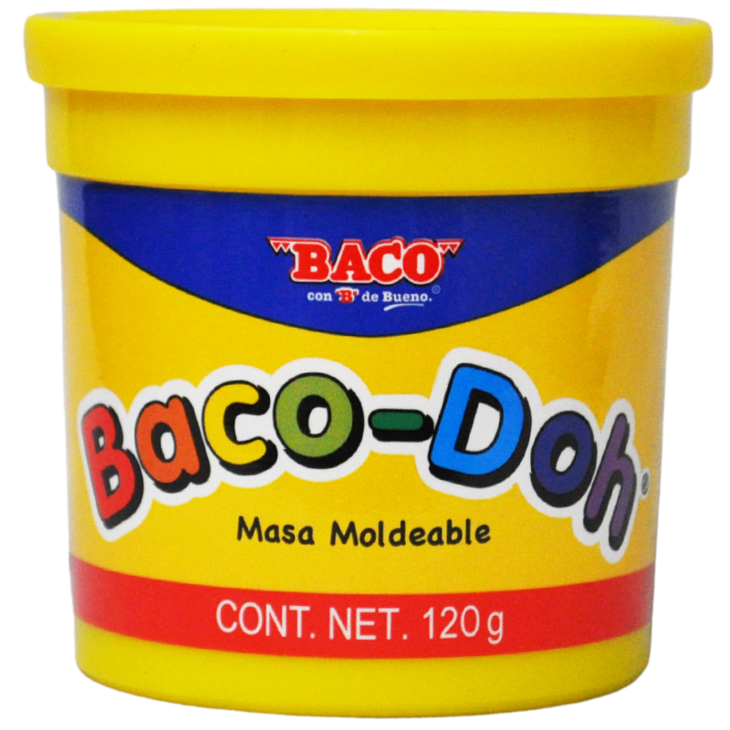 PLASTILINA BOTE 120 GR BACO-DOH AMARILLO BACO MNK