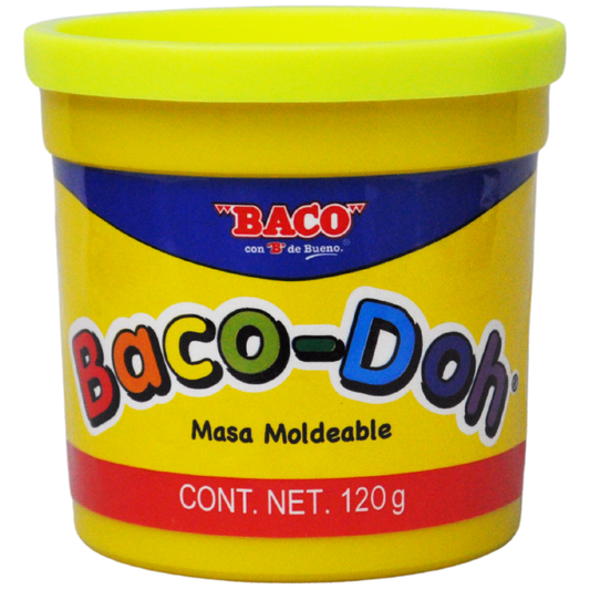 PLASTILINA BOTE 120 GR BACO-DOH AMARILLO FLUORECENTE BACO MNK