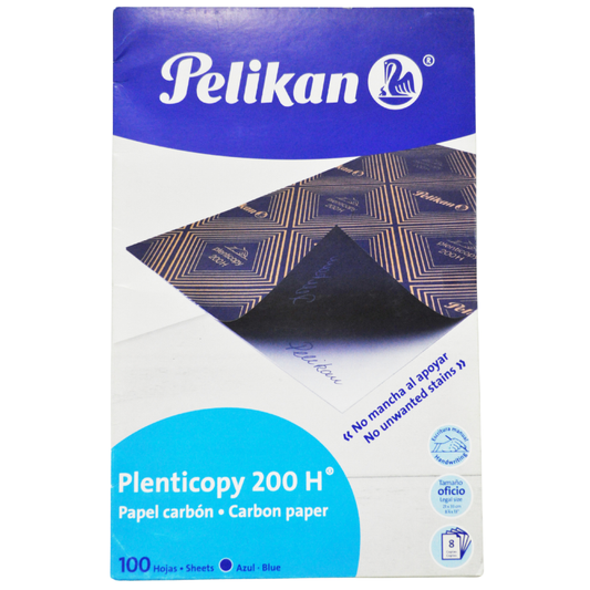PAPEL CARBON OFICIO AZUL 200H 100 HJ PELIKAN