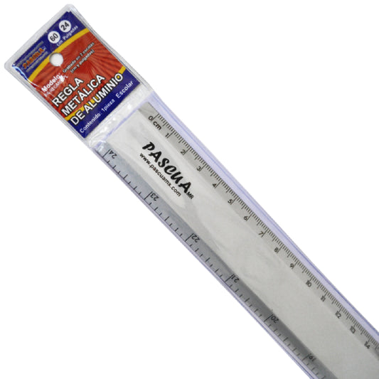 REGLA METALICA 60 CM PASCUA