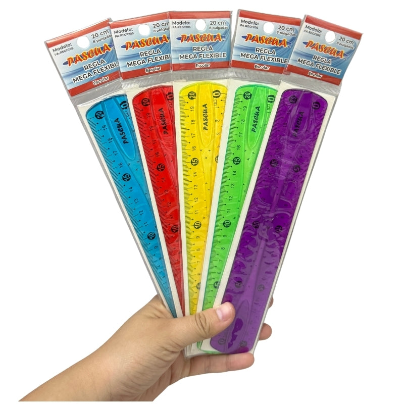 REGLA MEGA FLEXIBLE 20 CM PASCUA MNK