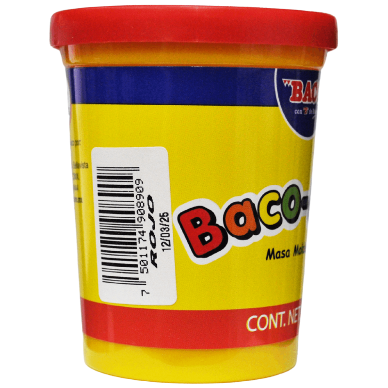 PLASTILINA BOTE 90 GR BACO-DOH ROJO BACO MNK