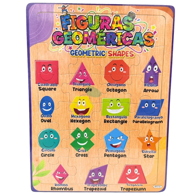 ROMPECABEZAS MADERA GRANDE FIGURAS GEOMETRICAS NOVAC