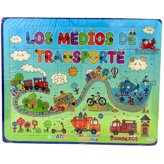 ROMPECABEZAS MADERA MEDIANO LOS MEDIOS DE TRANSPORTE NOVAC