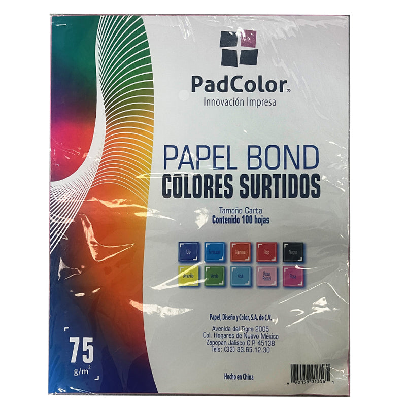 HOJAS COLORES SURTIDOS 100 HJ PADI MNK