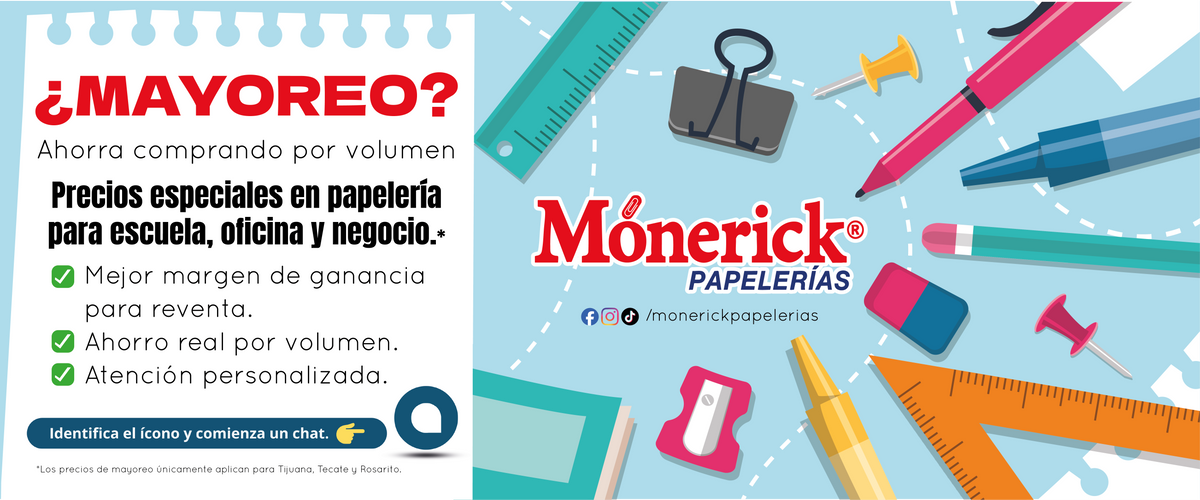 Mónerick Papelerías | Compra en Línea