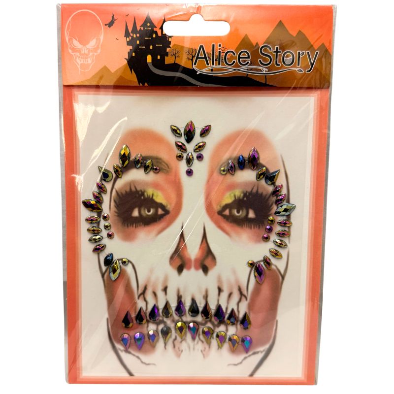 DECORACION CARA DIAMANTES MOD 1 HALLOWEEN VM FIESTA