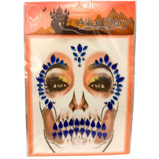 DECORACION CARA DIAMANTES MOD 1 HALLOWEEN VM FIESTA
