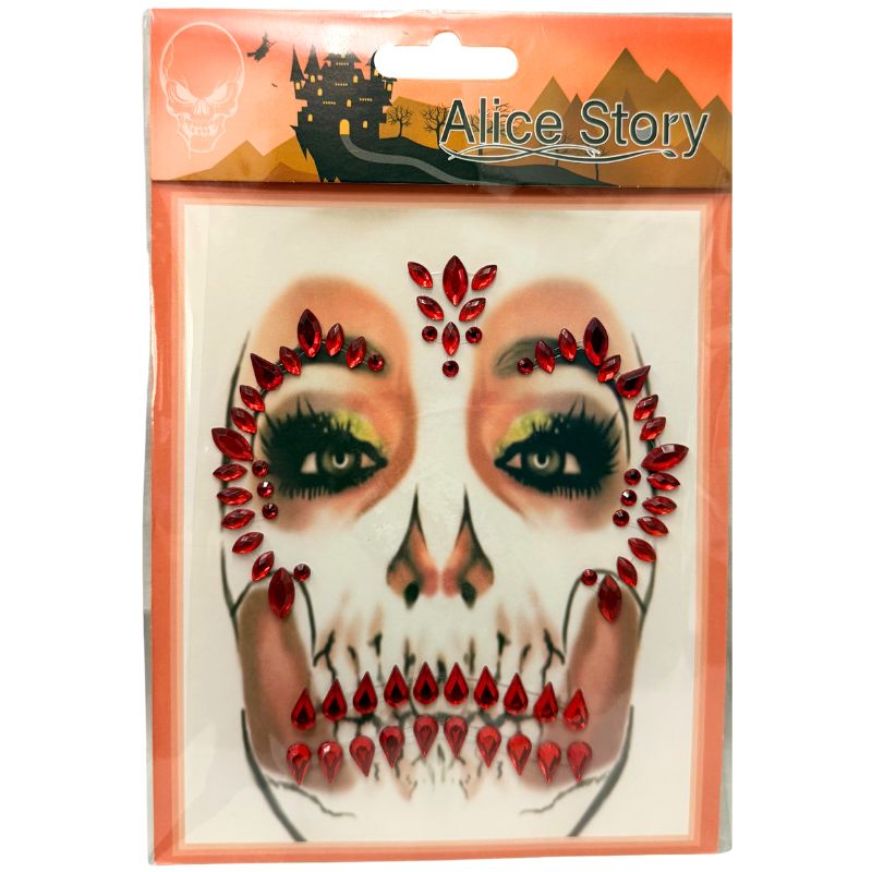 DECORACION CARA DIAMANTES MOD 1 HALLOWEEN VM FIESTA