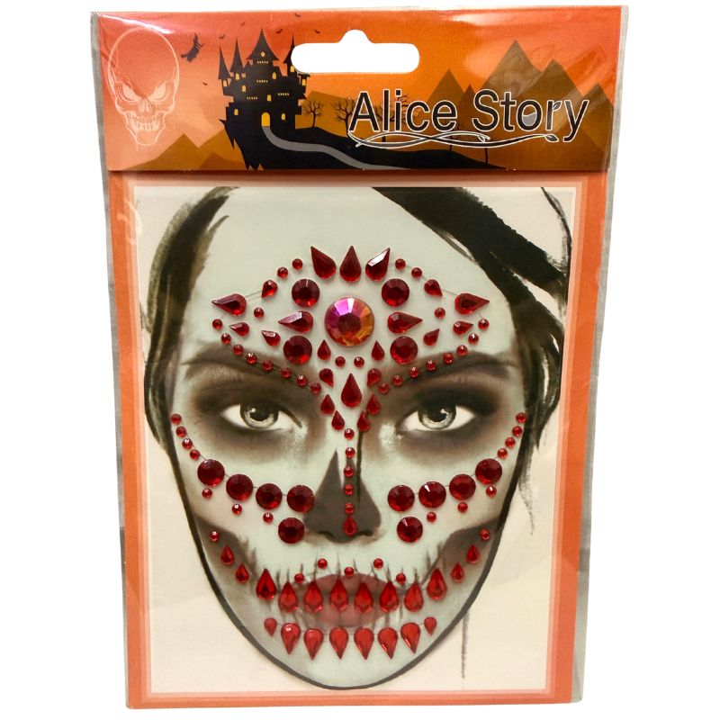 DECORACION CARA DIAMANTES MOD 4 HALLOWEEN VM FIESTA