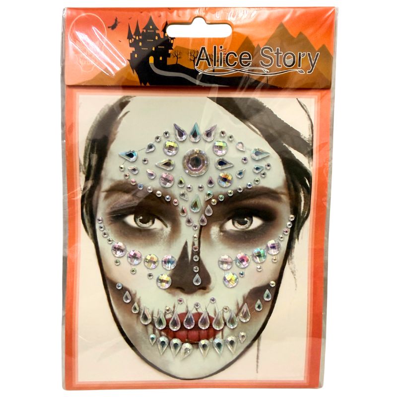 DECORACION CARA DIAMANTES MOD 4 HALLOWEEN VM FIESTA