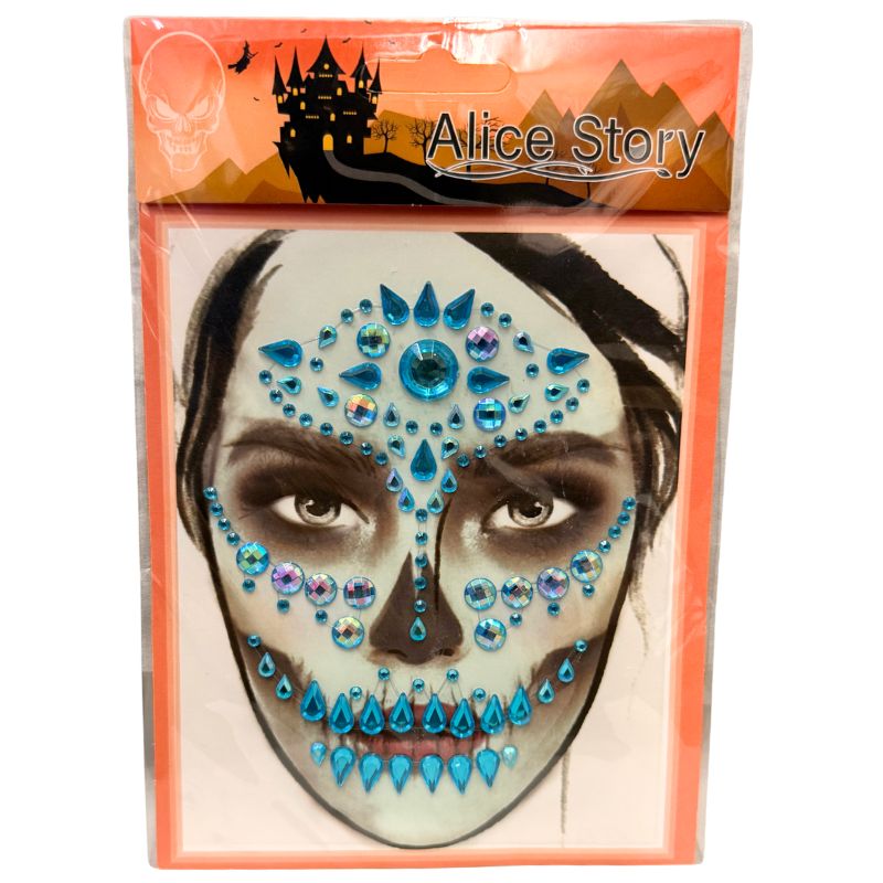 DECORACION CARA DIAMANTES MOD 4 HALLOWEEN VM FIESTA