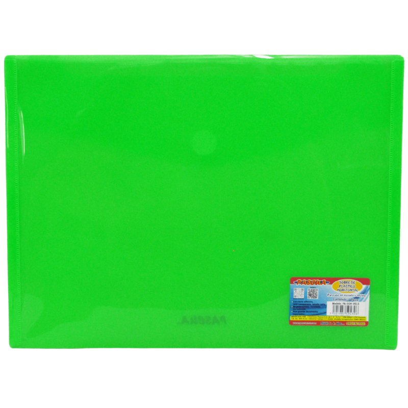 SOBRE PLASTICO COLORES C/BOTON PASCUA MNK