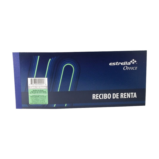 BLOCK RECIBO RENTA 50 HJ ESTRELLA