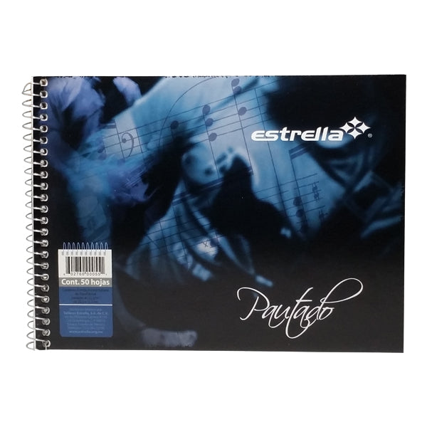 CUADERNO ITALIANO ESPIRAL PAUTADO 50 HJ ESTRELLA MNK