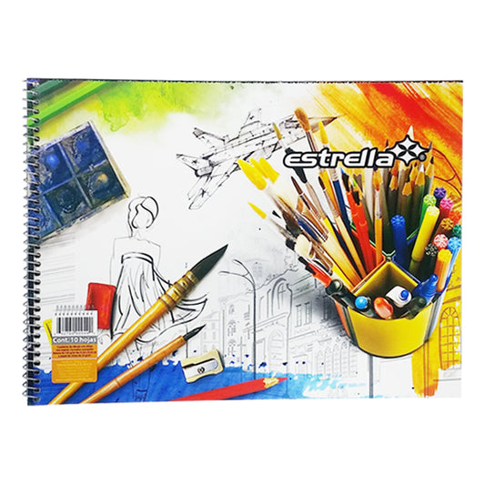 CUADERNO DIBUJO ESPIRAL PLUS 10 HJ ESTRELLA MNK