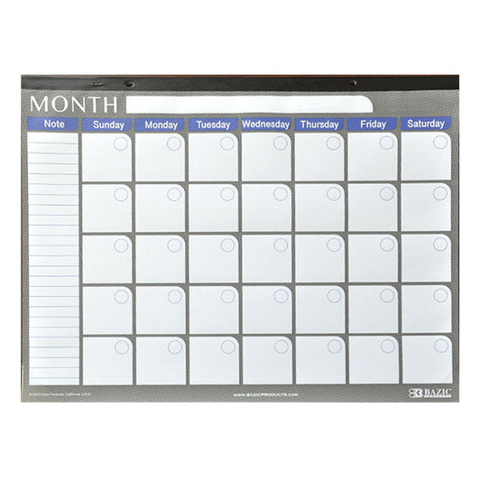 CALENDARIO ESCRITORIO MENSUAL 17X22 PULGADA 588 BAZIC