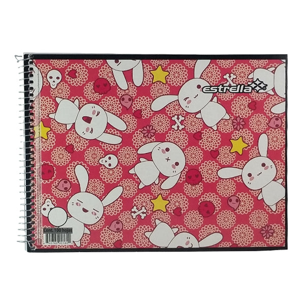 CUADERNO ITALIANO ESPIRAL BASICO 100 HJ BLANCO ESTRELLA MNK
