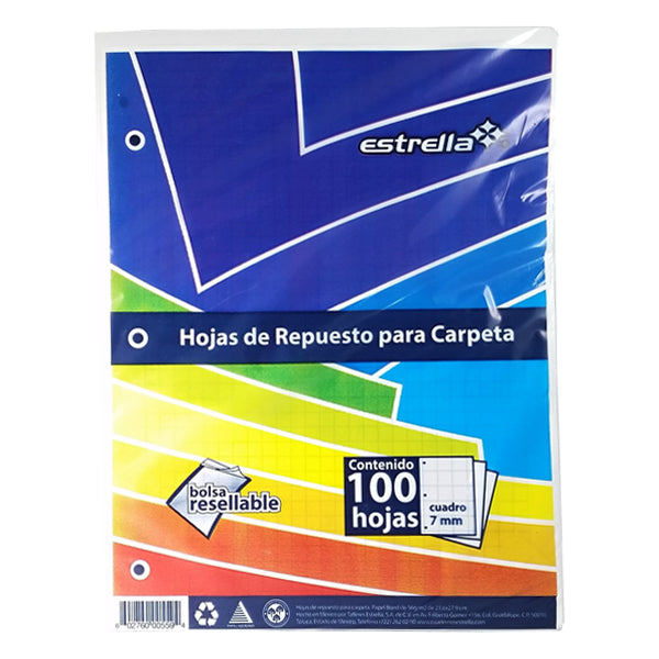 REPUESTO CARPETA 100 HJ C7 MM 559 ESTRELLA MNK