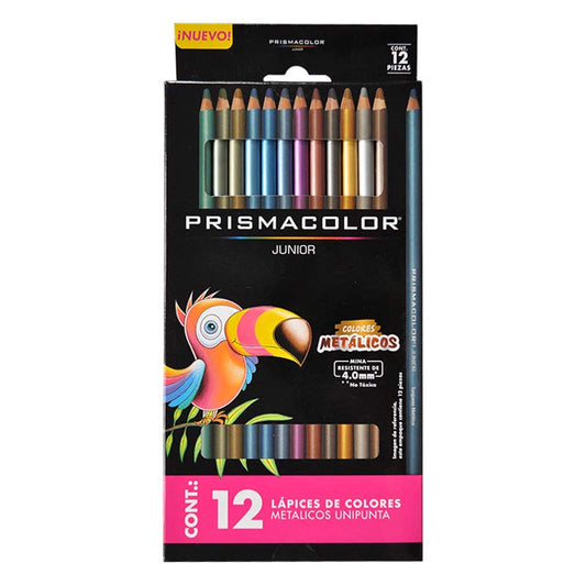COLORES PRISMACOLOR JUNIOR METALICOS 12 PZ NEWELL BEROL