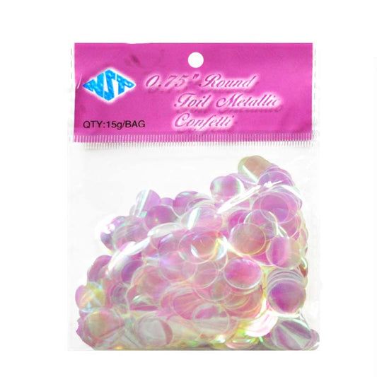 CONFETTI CIRCULO METALICO TORNASOL NATURAL