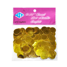 CONFETTI CIRCULO METALICO ORO NATURAL