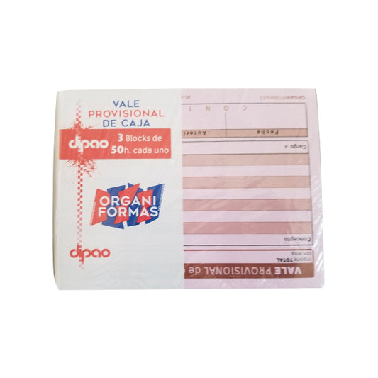 BLOCK VALE DE CAJA 50 HJ VC-50 3 PZ DIPAO