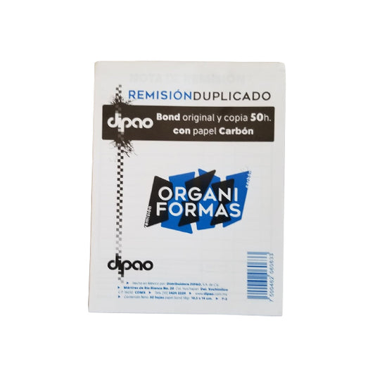BLOCK REMISION CARBON DUPLICADO 1/8 50 HJ F-5 DIPAO